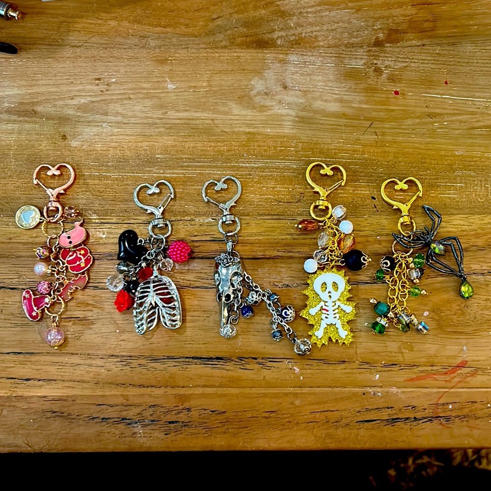 Beautiful Halloween themed keychain,purse, planner or back pac charm accessories